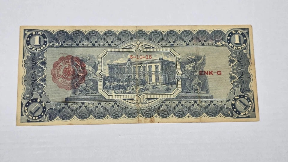 Mexico – State of Chihuahua 1914(5-10-15 Date stamp) 1 Peso "Dos Caritas" (243)