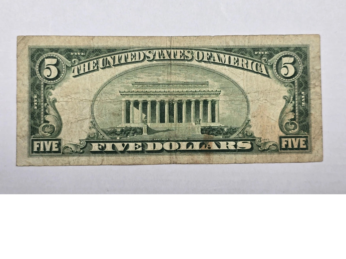 Series 1934C $5 Silver Certificate (019A) (Blue Seal)