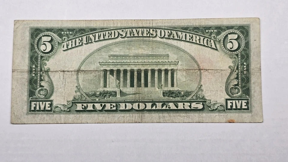 Series 1928D $5 Legal Tender Note (640A) (Red Seal)