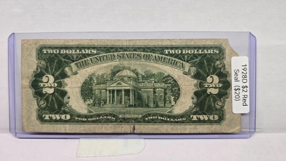 Series 1928D $2 Legal Tender Note (313A) (United States Note – Red Seal)