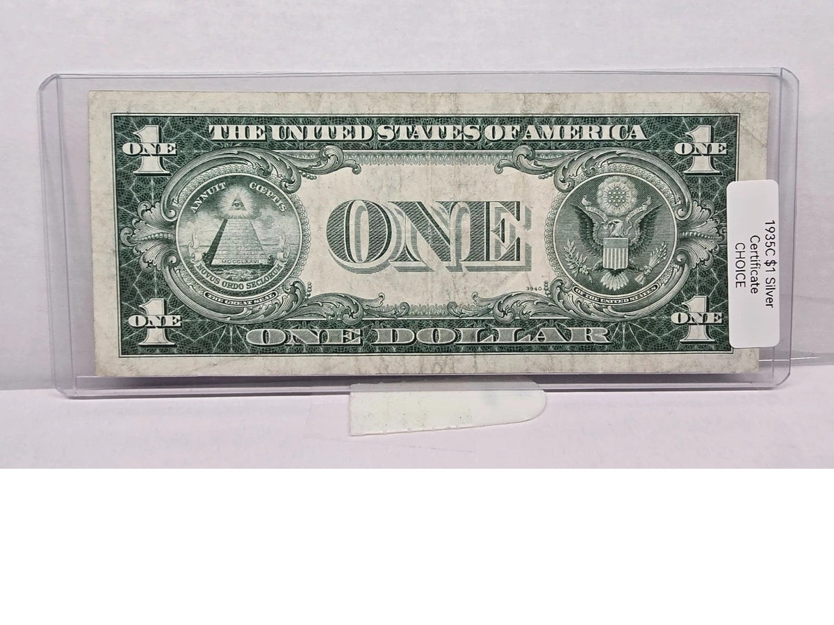 Series 1935C $1 Silver Certificate (740E) – "Without Motto" UNC