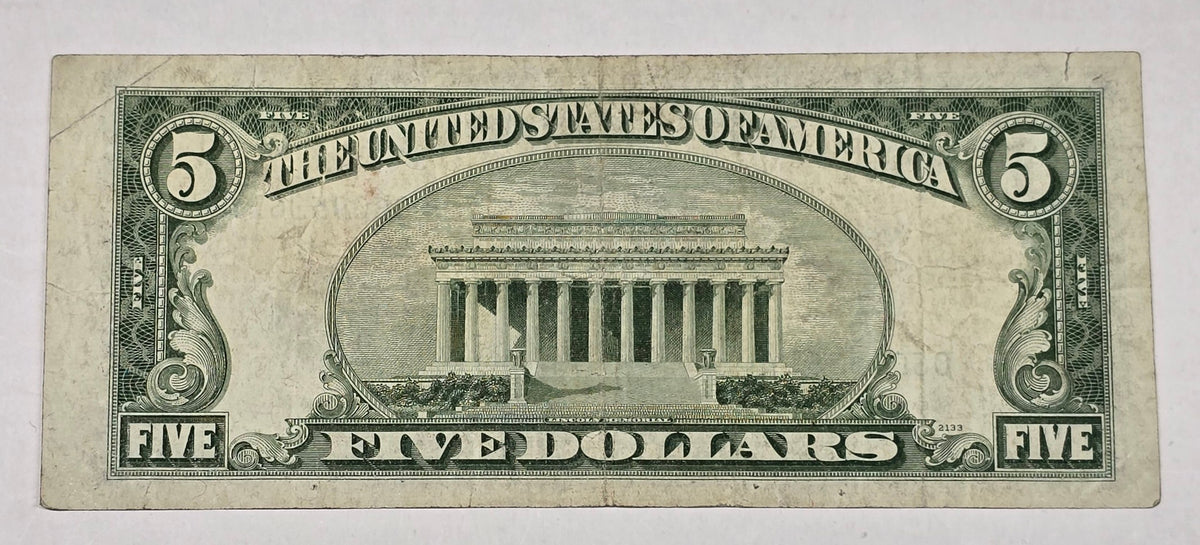 1953 $5 Silver Certificate Star Replacement Note Blue Seal (361A)