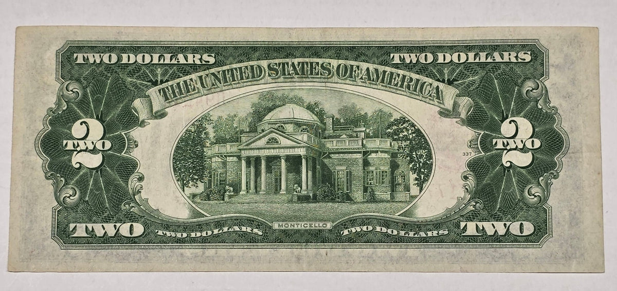 1928-D $2 Red Seal Bill Legal Tender Note "LUCKY 777s"- Crisp AU (778A)