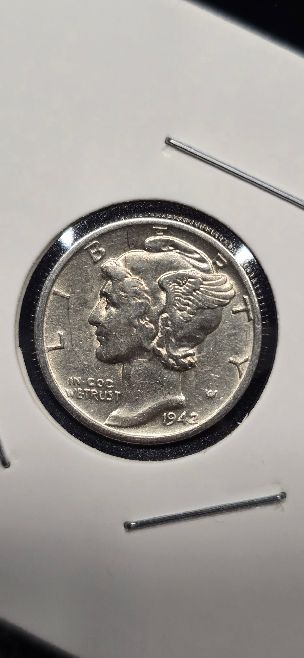 1942-D Mercury Dime Denver 90% Silver Winged Liberty WWII US Coin MS Luster