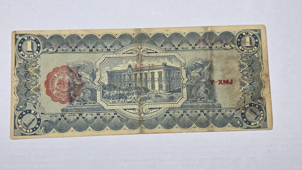 Mexico – State of Chihuahua 1914 1 Peso "Dos Caritas" (April 1, 1915 DI) (2431)