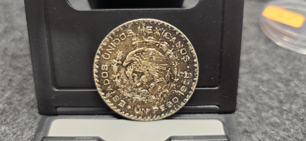 1965 Mexico Un Peso 10% Silver Coin KM#459