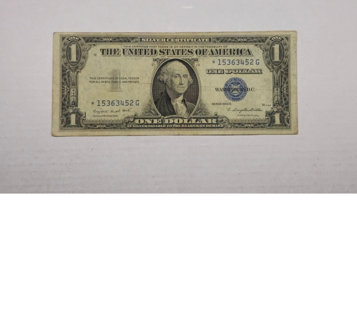 Series 1935G $1 Silver Certificate Star Replacement Note (No Motto) (452G)