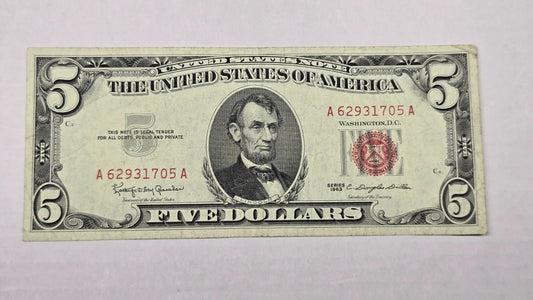 Series 1963 $5 Legal Tender Note (705A) (Standard Issue Red Seal)