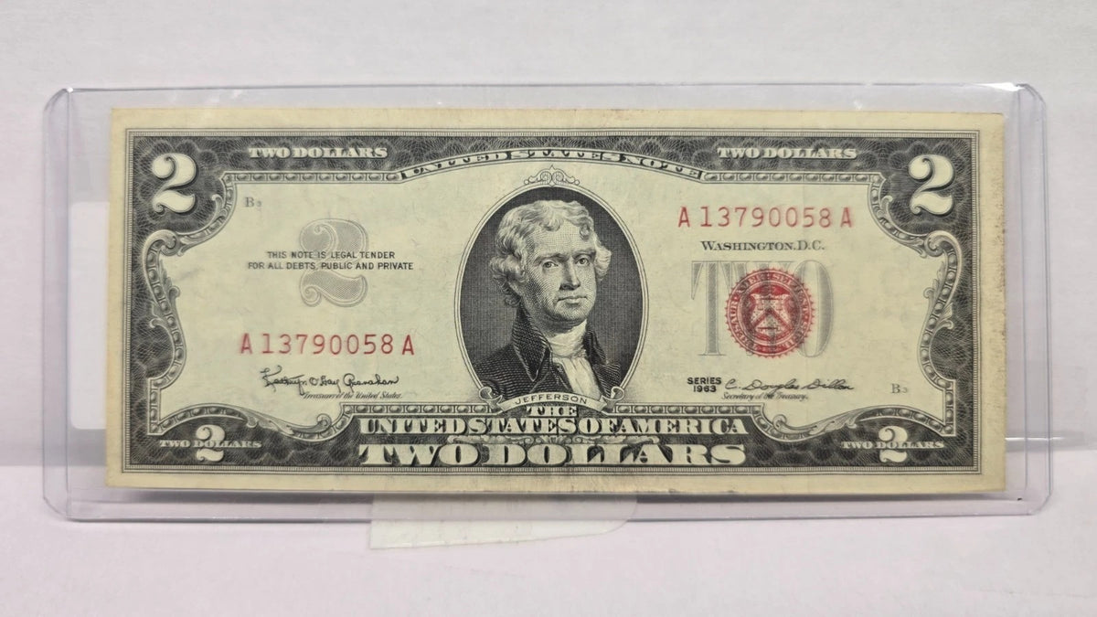 Series 1963 $2 Legal Tender Note UNC (058A) (United States Note – Red Seal)