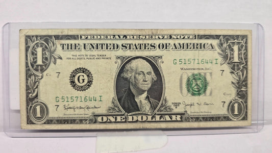Series 1963B $1 Federal Reserve Note (644I) – Chicago District ("Barr Note")