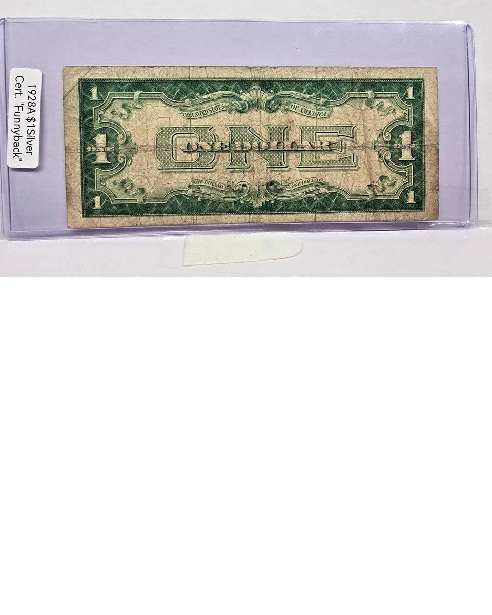 Series 1928A $1 Silver Certificate (481B) – "Funnyback"
