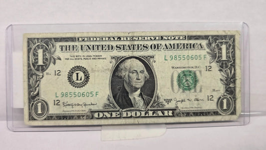 Series 1963B $1 Federal Reserve Note (605F) – San Francisco District "Barr Note"