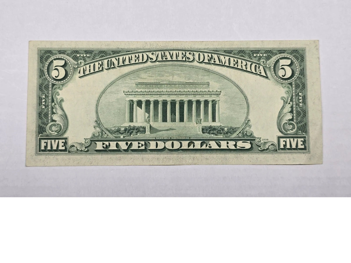 Series 1953B $5 Silver Certificate CHOICE UNC (353A) (Blue Seal)