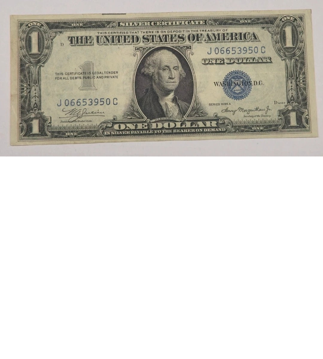 Series 1935A $1 Silver Certificate (950C) (Without Motto)