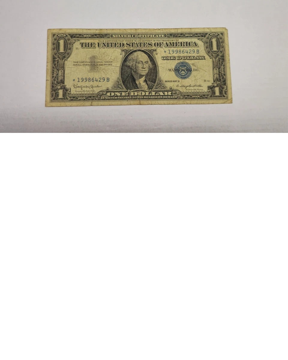 Pair of United States Series 1957B $1 Silver Certificate Star Notes (*)