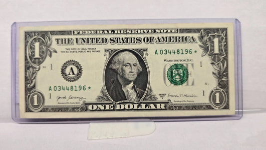 Series 2017A $1 Star Note (196*) – Boston District (Washington, D.C. Facility)