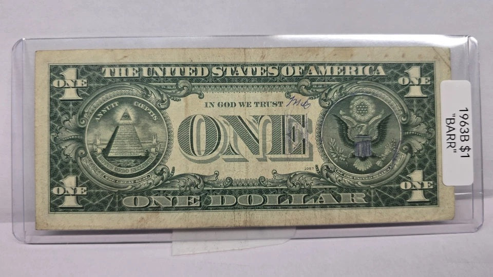 Series 1963B $1 Federal Reserve Note (644I) – Chicago District ("Barr Note")