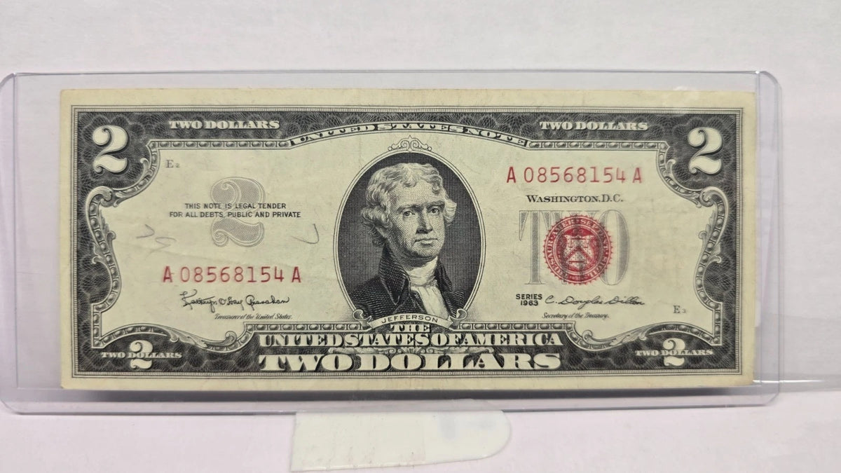 Series 1963 $2 Legal Tender Note UNC (154A) (United States Note – Red Seal)