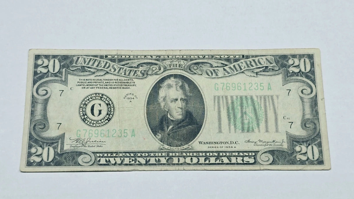 Series 1934A $20 Federal Reserve Note (235A) – Chicago District