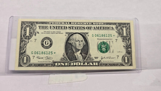 Series 2003 **$1** Star Note (125*) – Chicago District, Fort Worth Facility