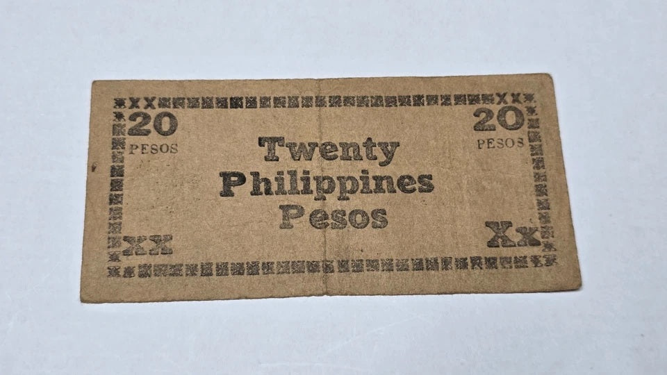 Philippines WWII 1942 1 Peso Bohol Guerilla Emergency Currency Certificate