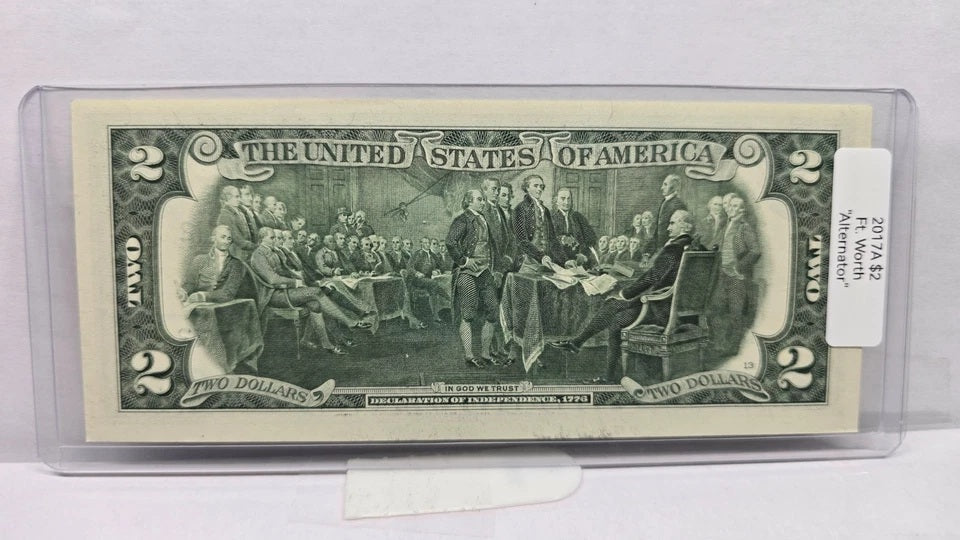 Series 2017A $2 Federal Reserve Note (696B)– San Francisco District (Alternator)