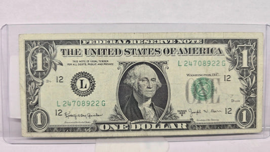 Series 1963B $1 Federal Reserve Note (922G) – San Francisco District "Barr Note"