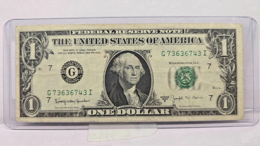 Series 1963B $1 Federal Reserve Note (743I) – Chicago District ("Barr Note")