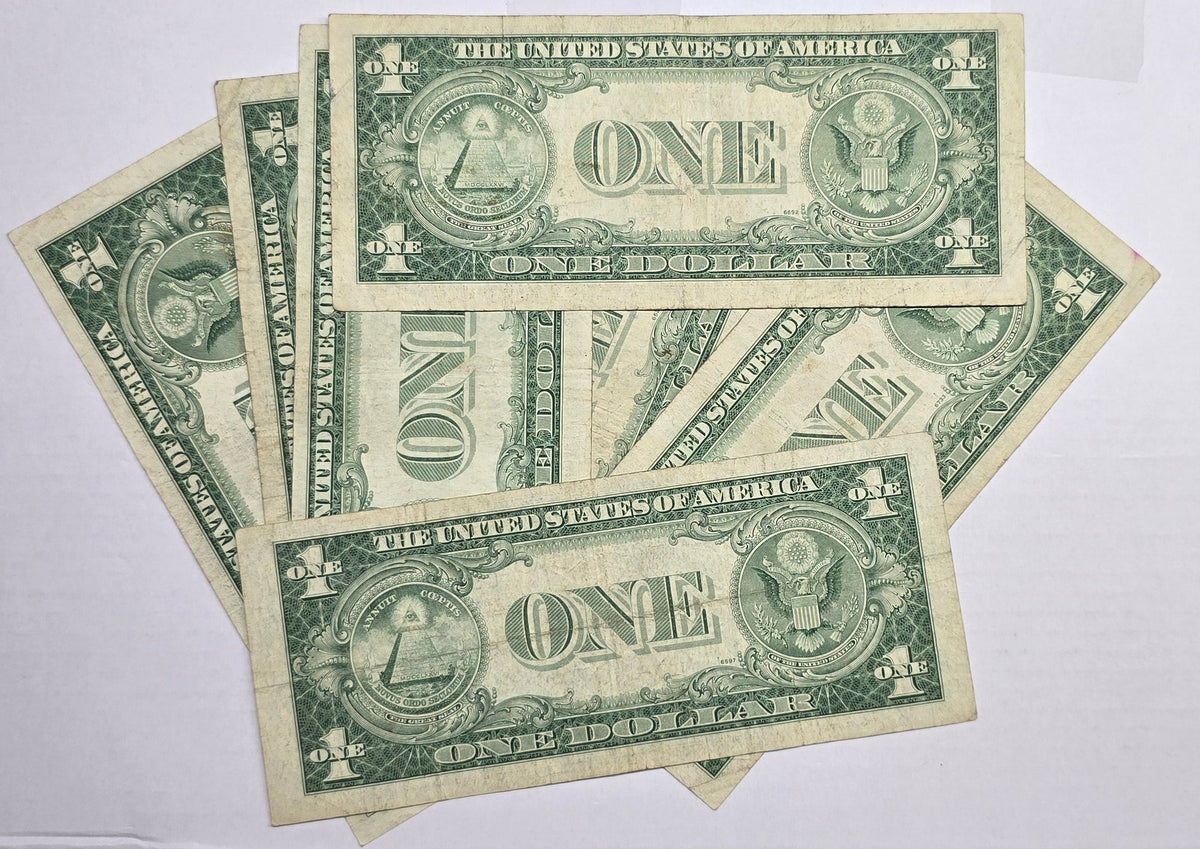 Series 1935G $1 Dollar Bill Blue Seal Silver Certificate No Motto Circulated