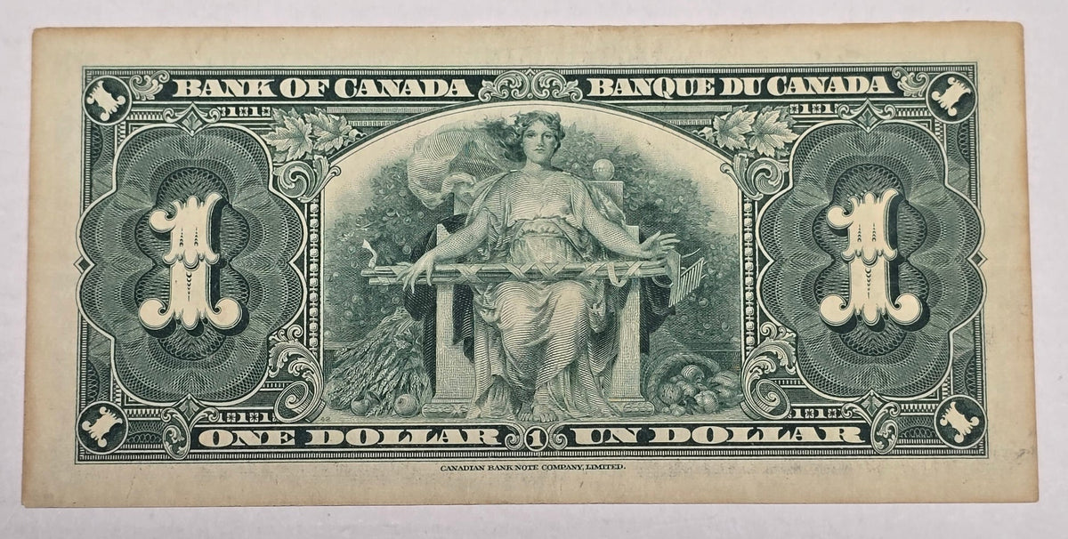 1937 Canada $1 Banknote King George VI Gordon Towers Pick 58b BC-21b Crisp UNC