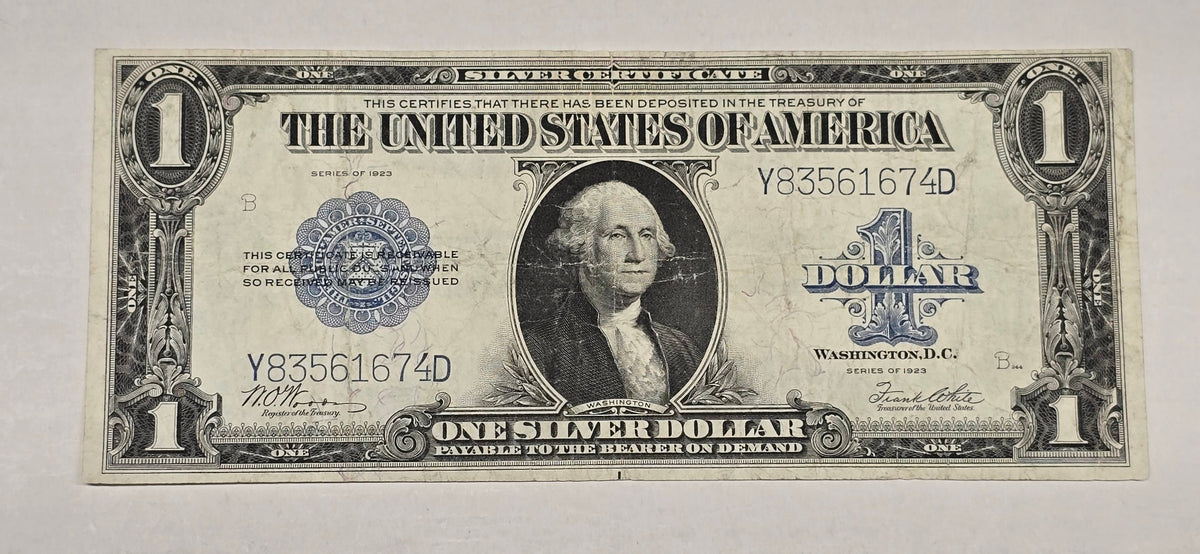 1923 $1 Large Size Silver Certificate Fr. 237 Speelman White Horseblanket VF-XF