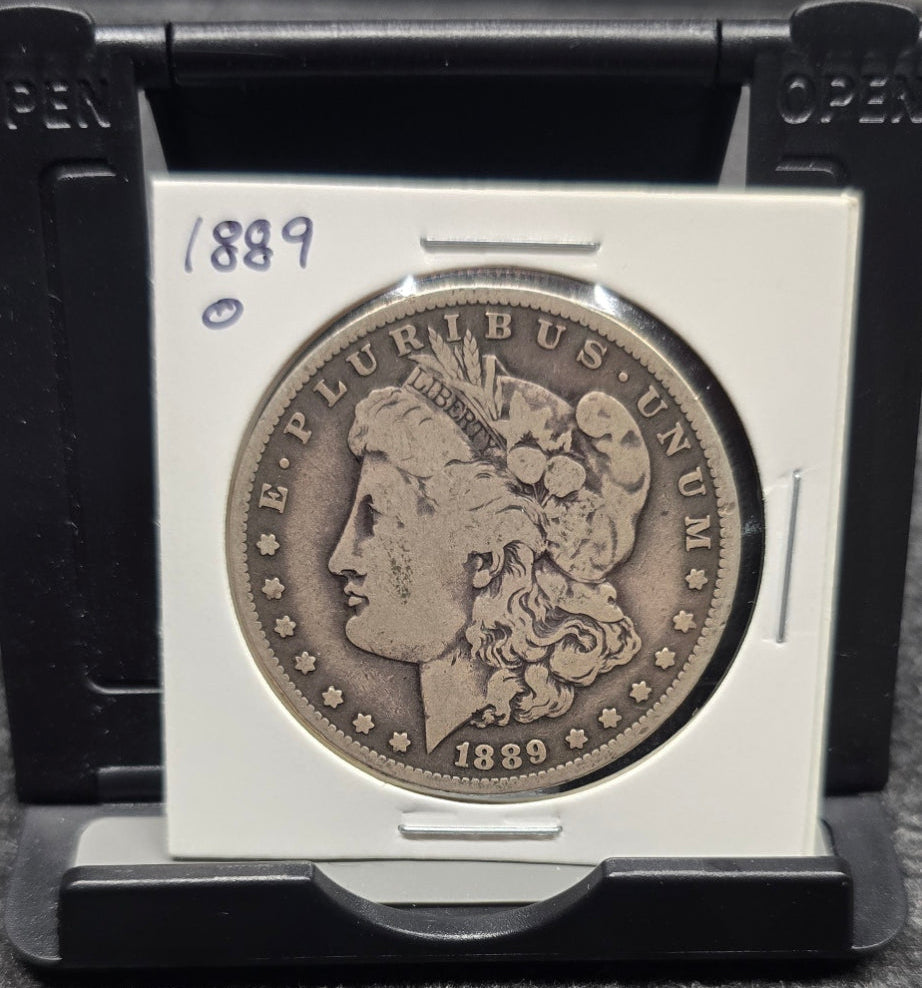 1889-O Morgan Silver Dollar New Orleans 90% Silver US Mint Coin VF/XF Cameo