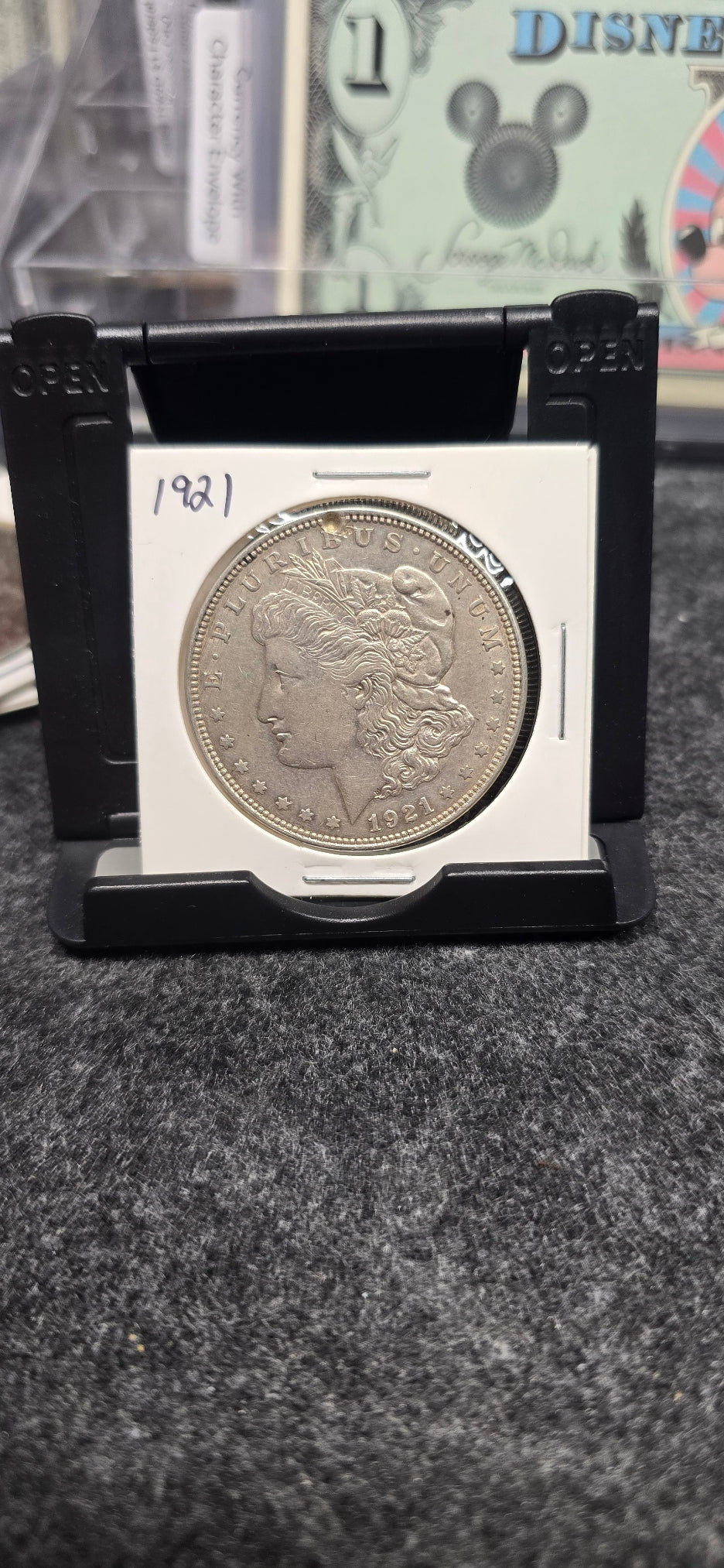 1921 Morgan Silver Dollar Philadelphia 90% Silver Coin US Mint Final Year AU