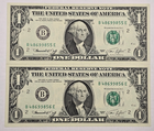 Series 1974 $1 (855E &amp; 856E) – New York District (Consecutive Pair)