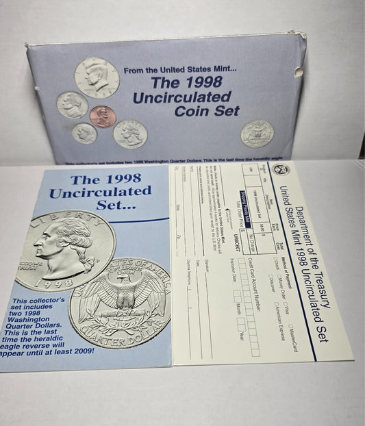 1998 US Mint Set - Envelope, COA and Cards Only!