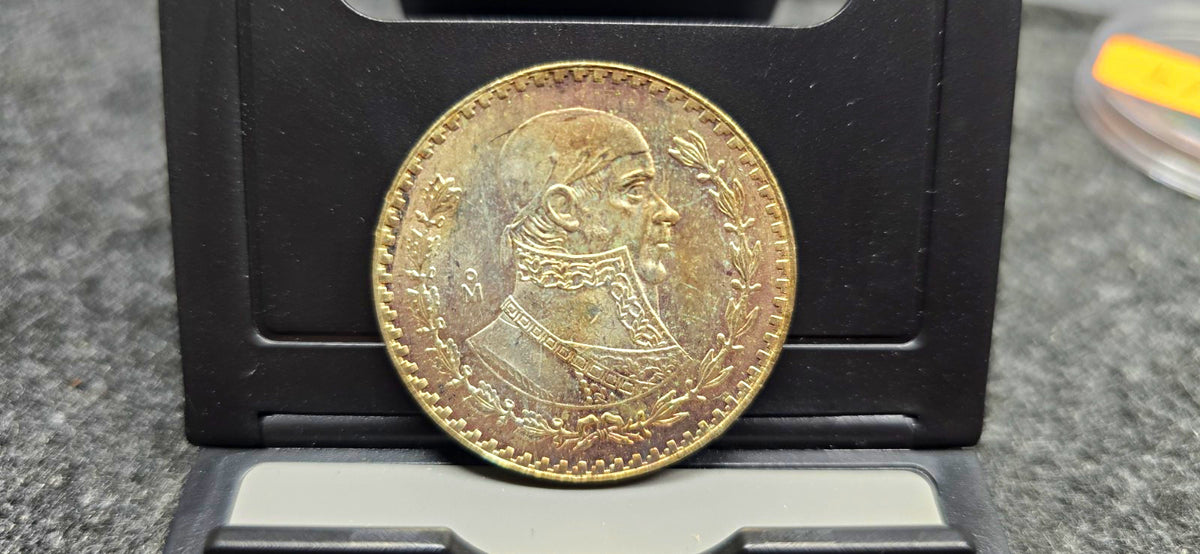 1966 Mexico 1 Peso 10% Silver Coin Un Peso Morelos Portrait KM#459 .100 Fine
