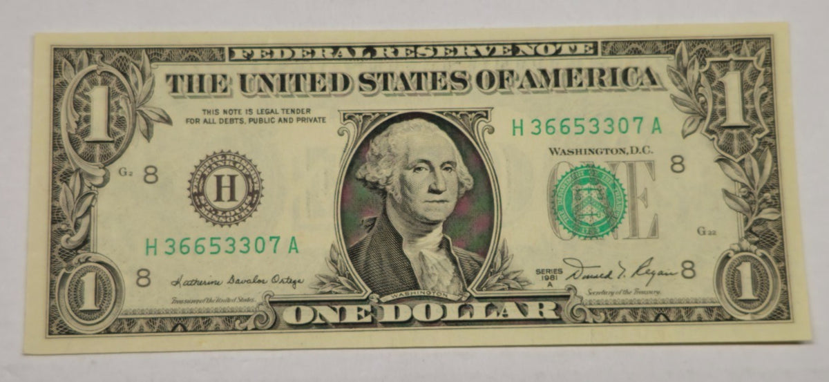 1981A $1 Federal Reserve Note (St. Louis)(307A) — Certified 1981A Mule/DB. PAIRS