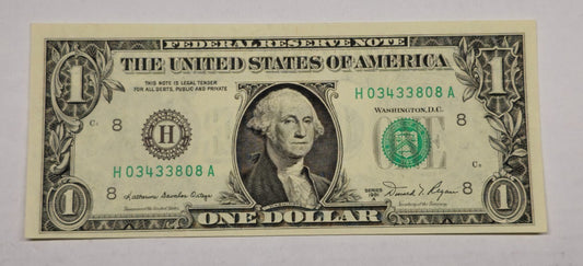 1981A $1 Federal Reserve Note (St. Louis District) (808A) TIRNARY-Choice to Gem