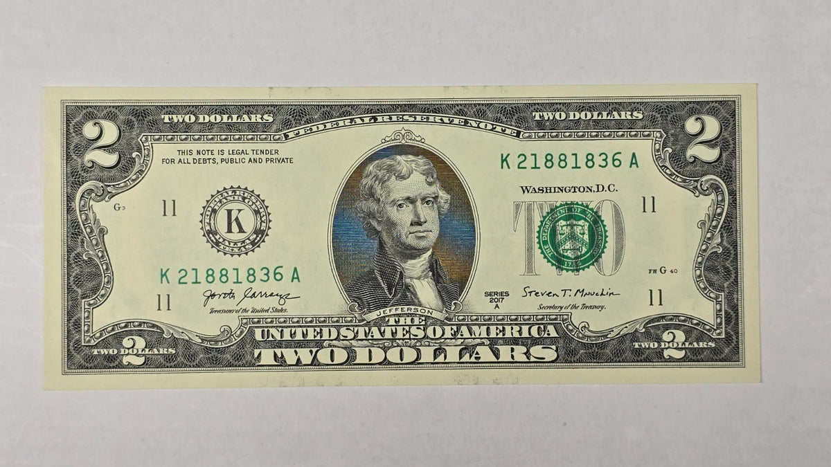 2017A $2 / 4-Note Consecutive Run – Dallas District "Gas Pump" / High Tens Digit