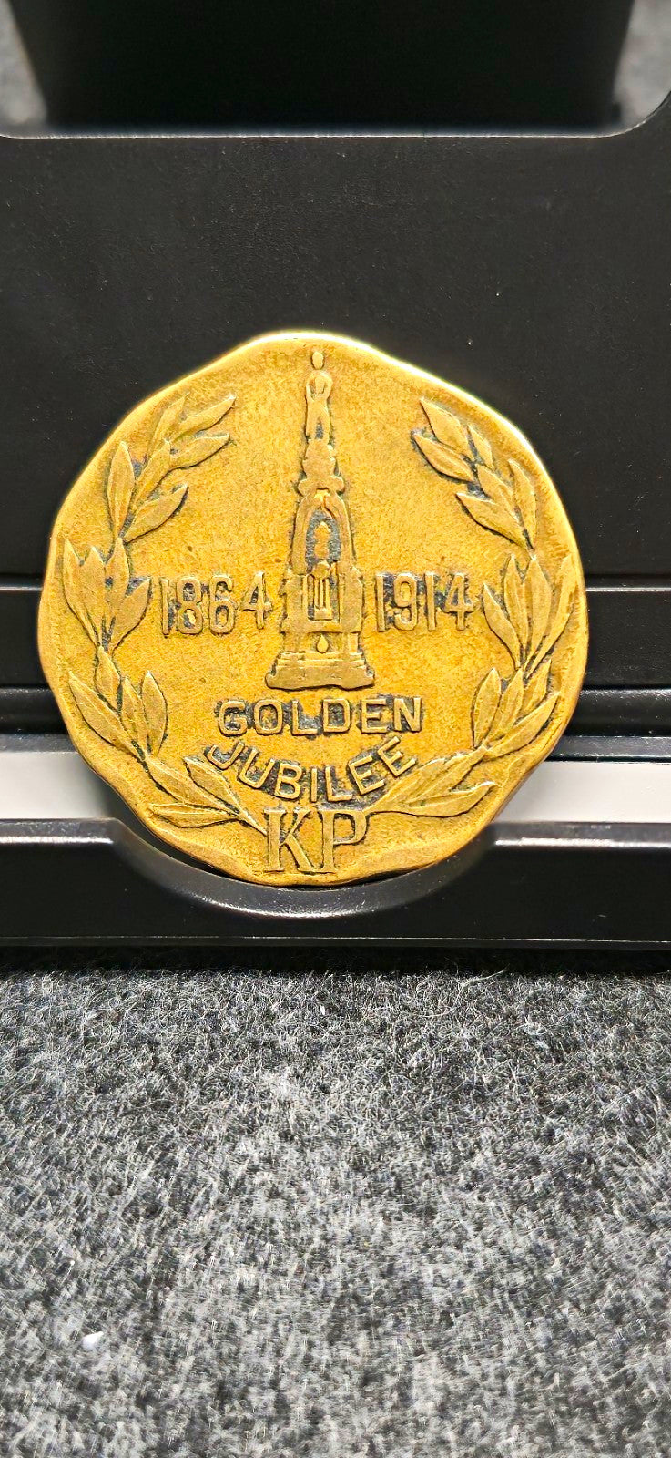 1864-1914 Golden Jubilee 50th Anniversary Brass Medal Token Circulated