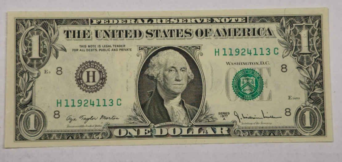 1977A $1 Federal Reserve Note (St. Louis District) (113C) DOUBLE PAIR 1'S UNC!