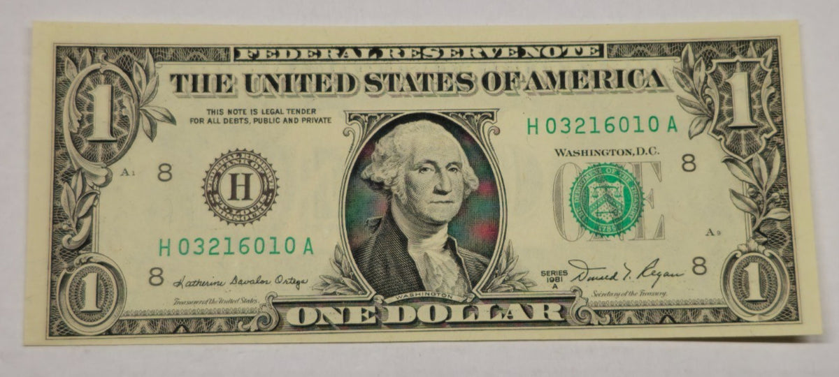 1981A $1 Federal Reserve Note (St. Louis) (010A) — Certified Mule Variety- GEM