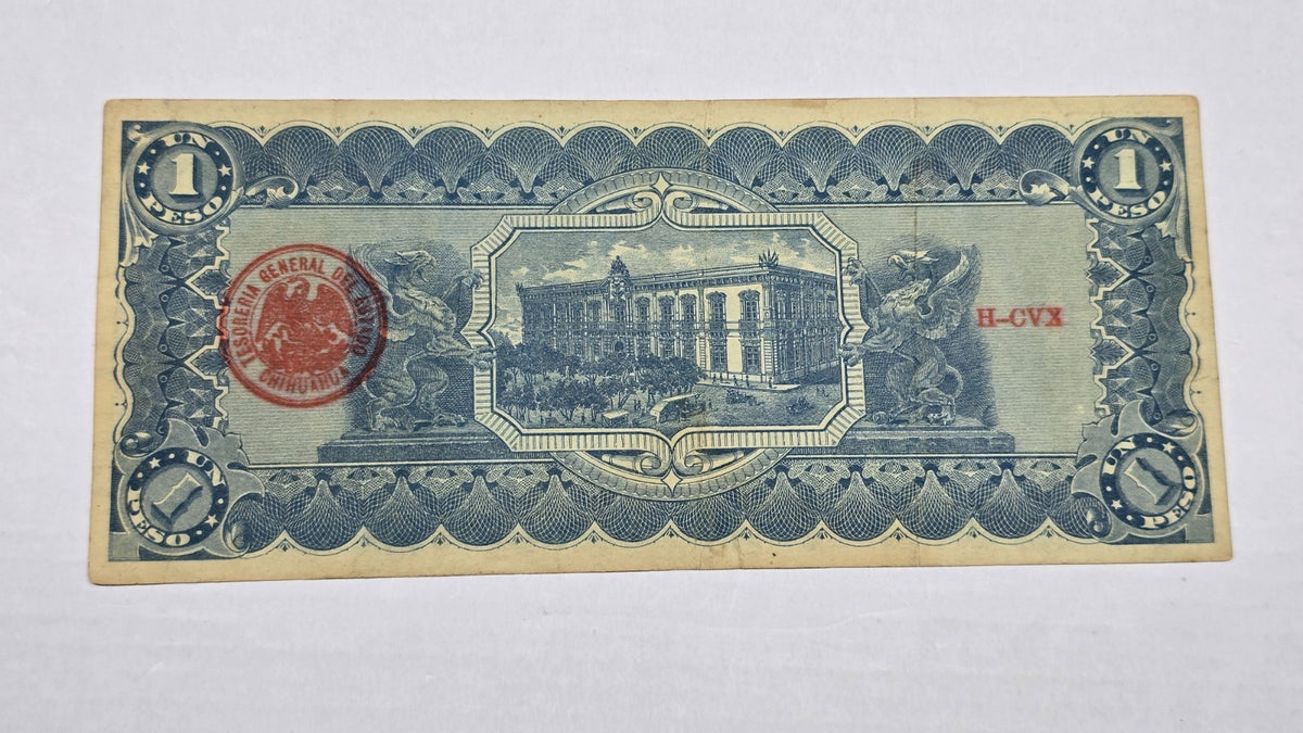 Mexico – State of Chihuahua 1914 1 Peso "Dos Caritas" (Serie A, 482)