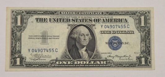 1935-A $1 Silver Certificate Blue Seal No Motto Pack Fresh Crisp Unc (455C)