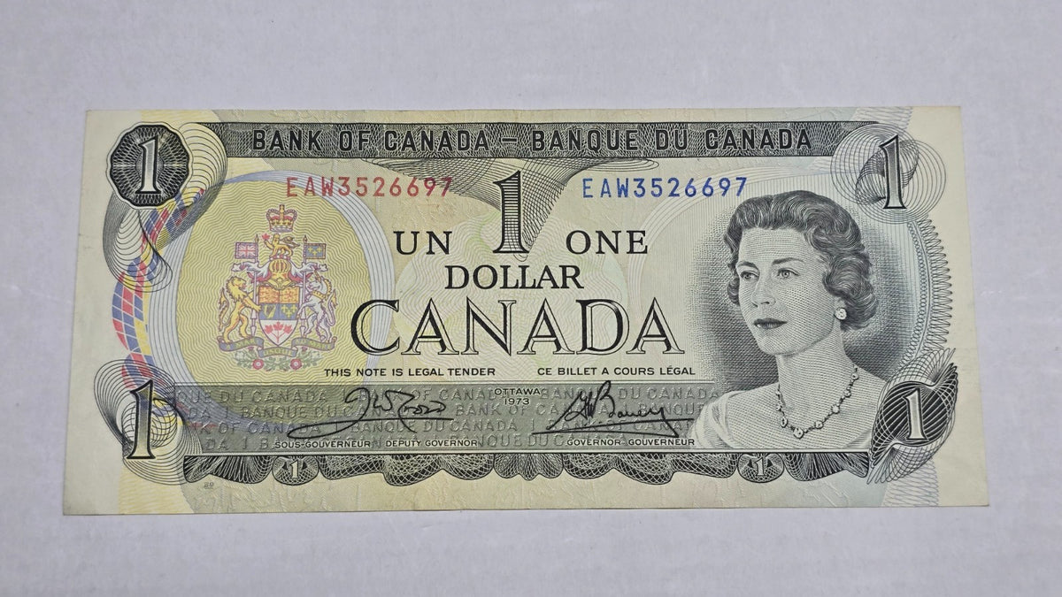 Canada 1973 $1 Banknote Scenes of Canada Lawson Bouey (697) EAW Block Gem UNC