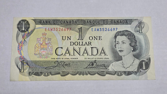 Canada 1973 $1 Banknote Scenes of Canada Lawson Bouey (697) EAW Block Gem UNC