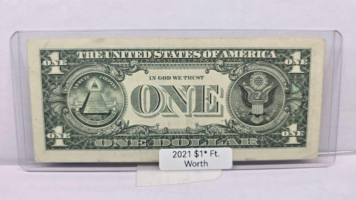 2021 $1 Star Replacement Note (845*) – Cleveland District (Fort Worth Print)