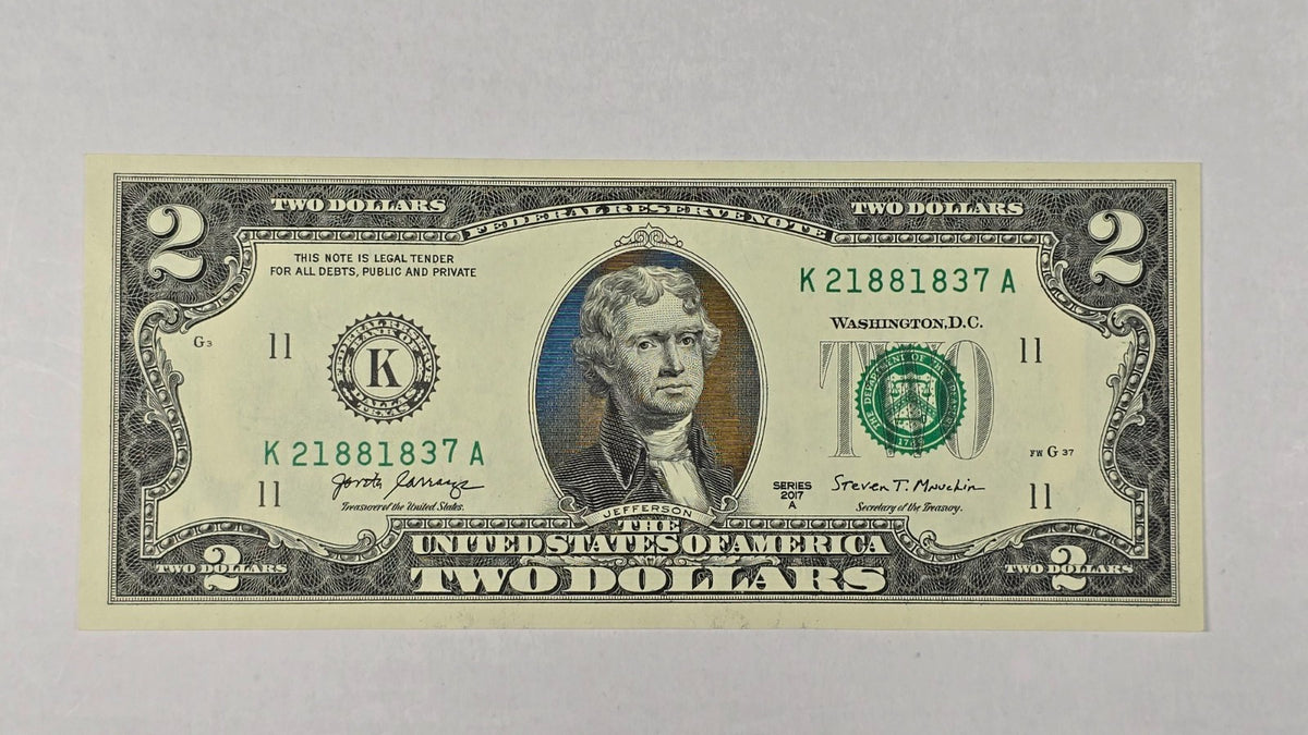 2017A $2 / 4-Note Consecutive Run – Dallas District "Gas Pump" / High Tens Digit