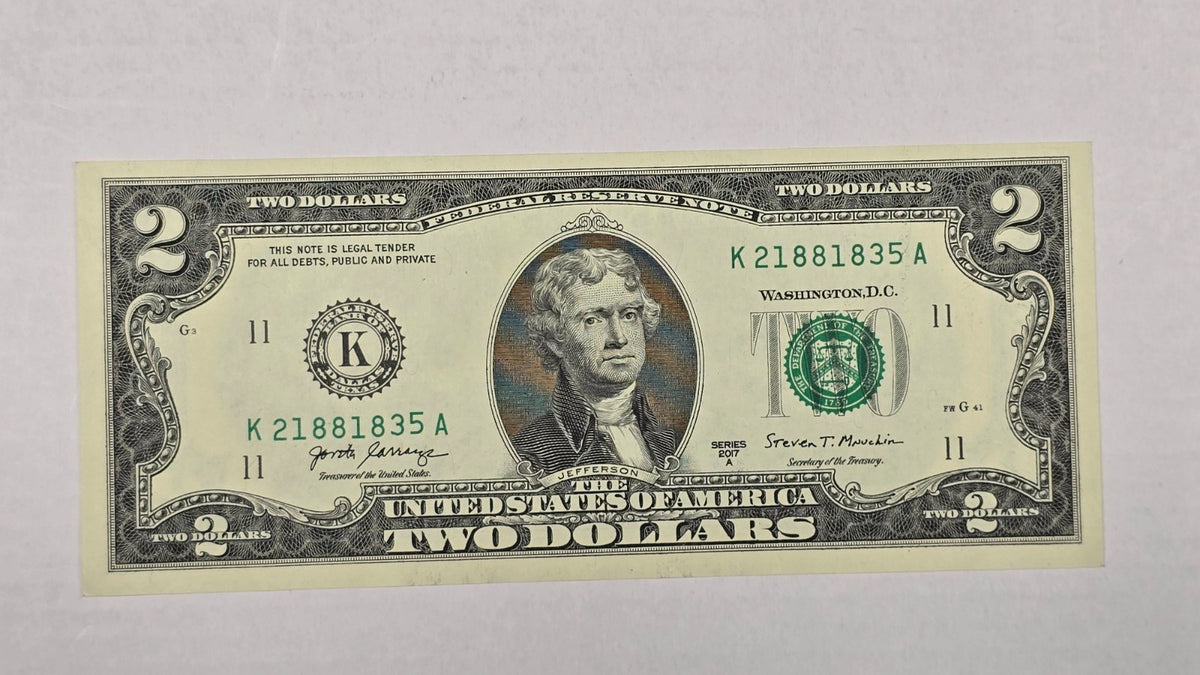2017A $2 / 4-Note Consecutive Run – Dallas District "Gas Pump" / High Tens Digit