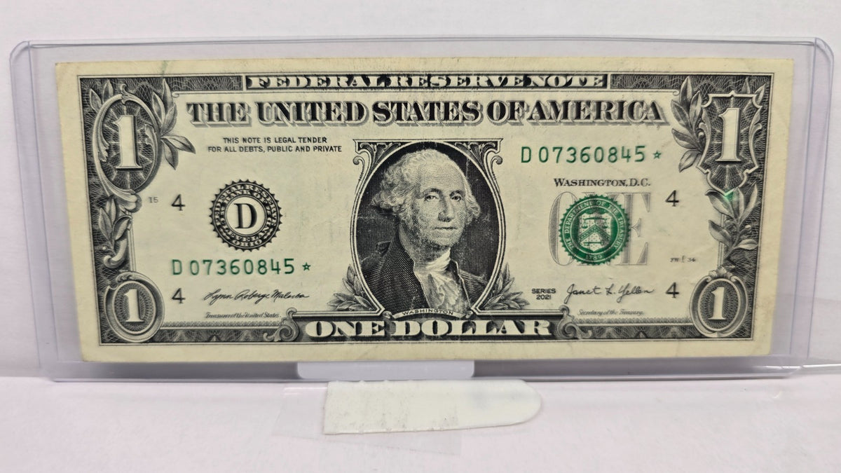 2021 $1 Star Replacement Note (845*) – Cleveland District (Fort Worth Print)